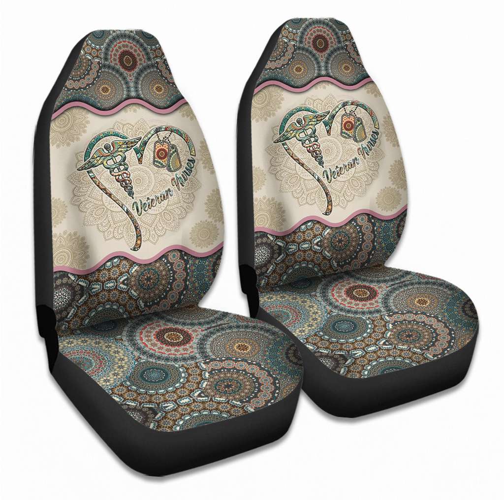 Veteran Nurses Vintage Mandala - Nurse Seat Covers 0921