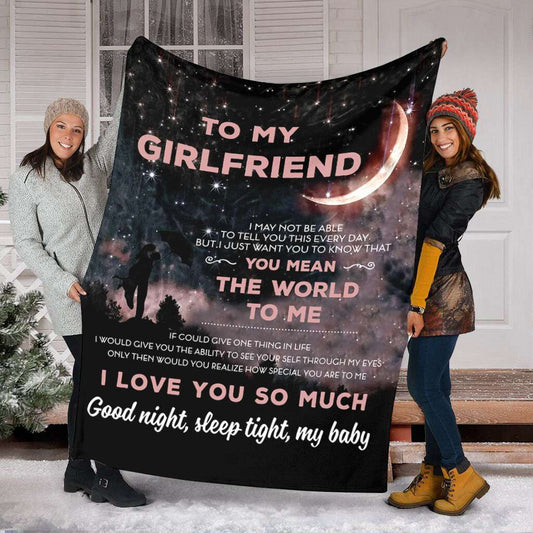 To My Girlfriend - Couple Blanket 1121