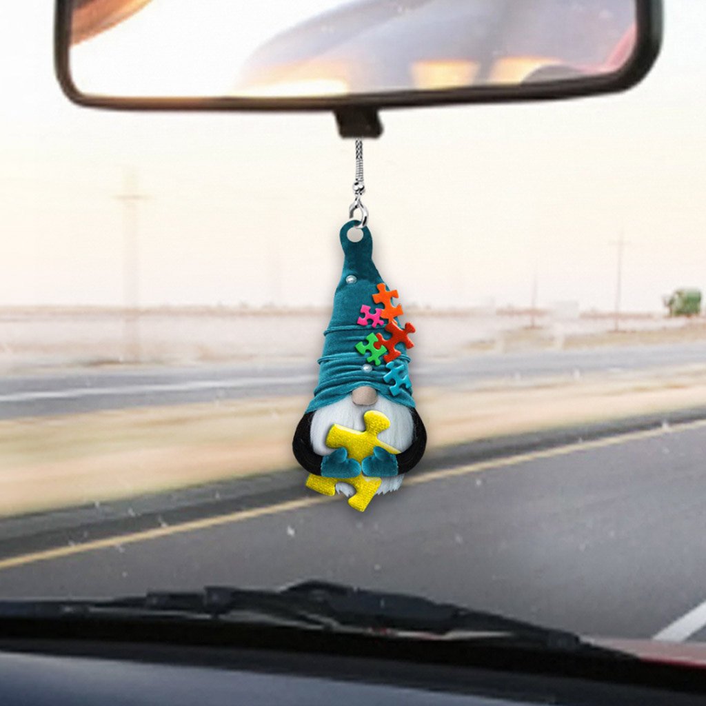 Autism Awareness Car Ornament (Printed On Both Sides)