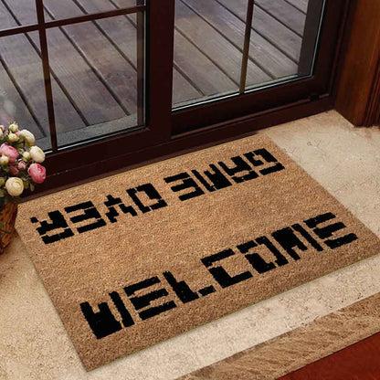 Welcome Game Over 80s - Video Games Coir pattern Print Doormat