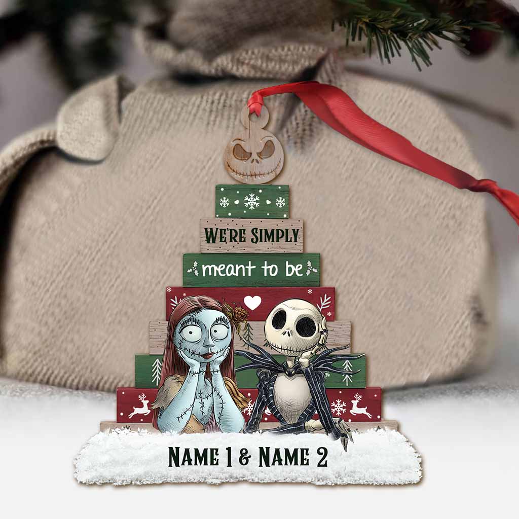 We're Simply Meant To Be - Personalized Christmas Nightmare Ornament (Printed On Both Sides)