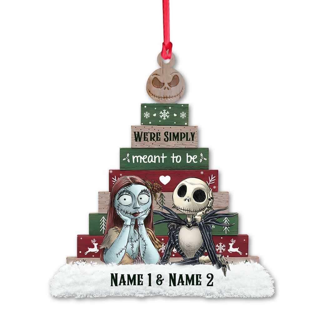 We're Simply Meant To Be - Personalized Christmas Nightmare Ornament (Printed On Both Sides)