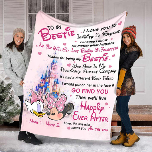 To My Bestie - Personalized Blanket