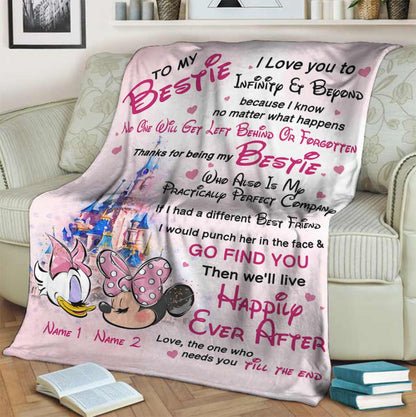 To My Bestie - Personalized Blanket