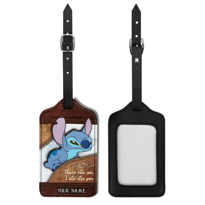 Touch This And I Will Bite You - Personalized Ohana Leather Luggage Tag