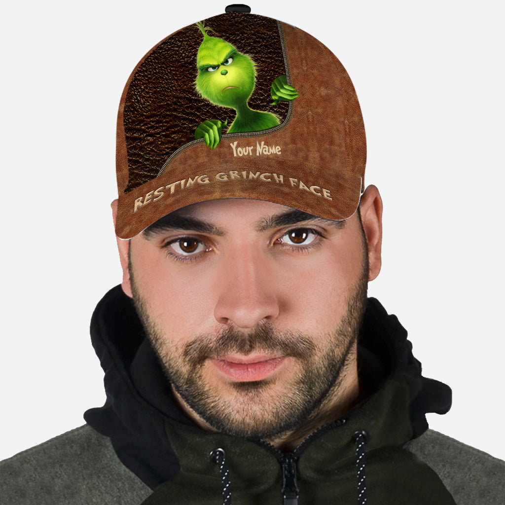 Resting Face - Personalized Christmas Stole Christmas Classic Cap