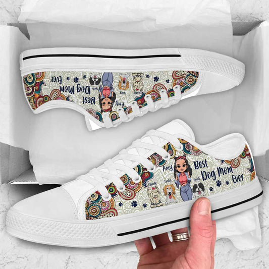 Best Dog Mom Ever - Personalized Low Top Shoes