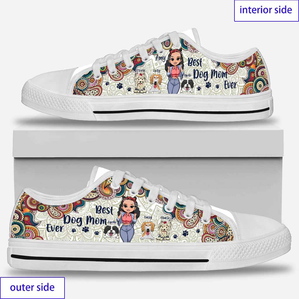 Best Dog Mom Ever - Personalized Low Top Shoes