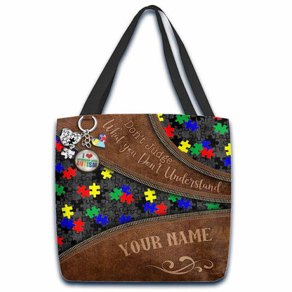 Don't Judge What You Don't Understand - Autism Awareness Personalized  Tote Bag