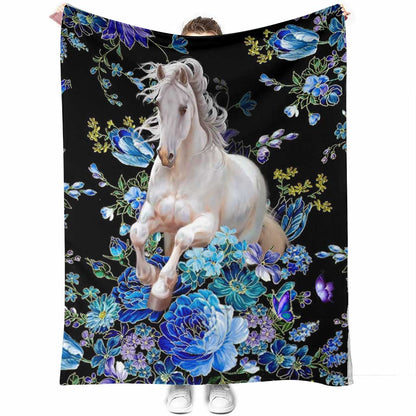 Blue And White - Horse Blanket