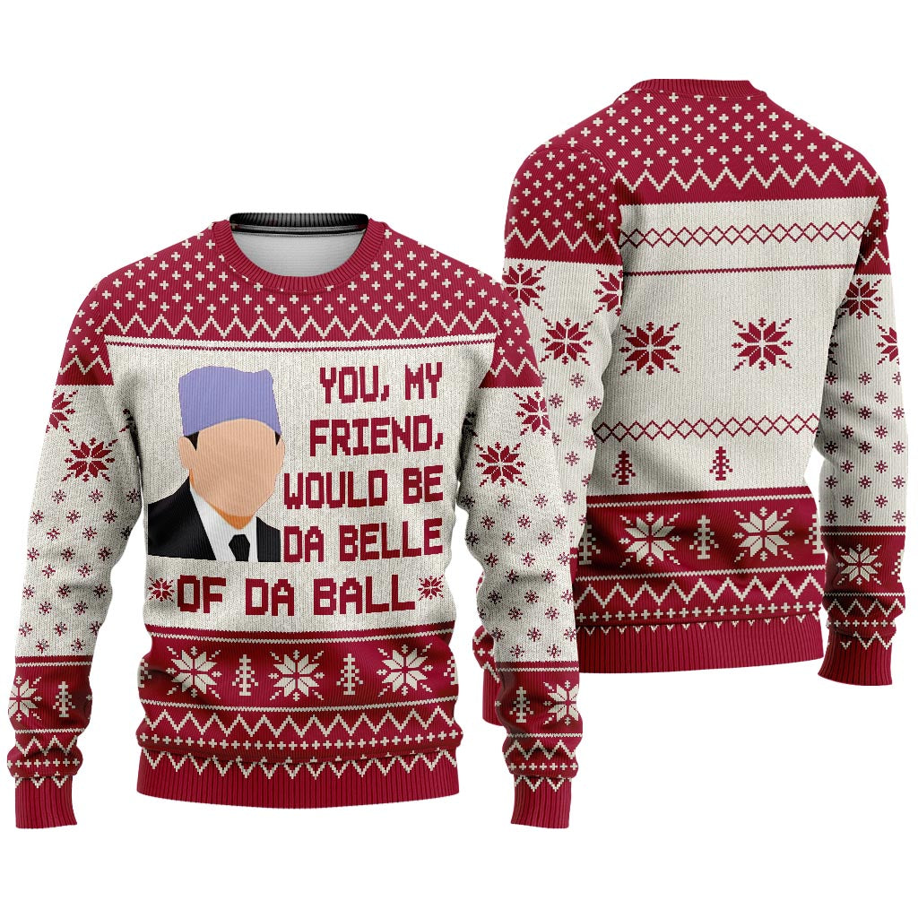 Da Belle Of Da Ball - Personalized Christmas Sweater