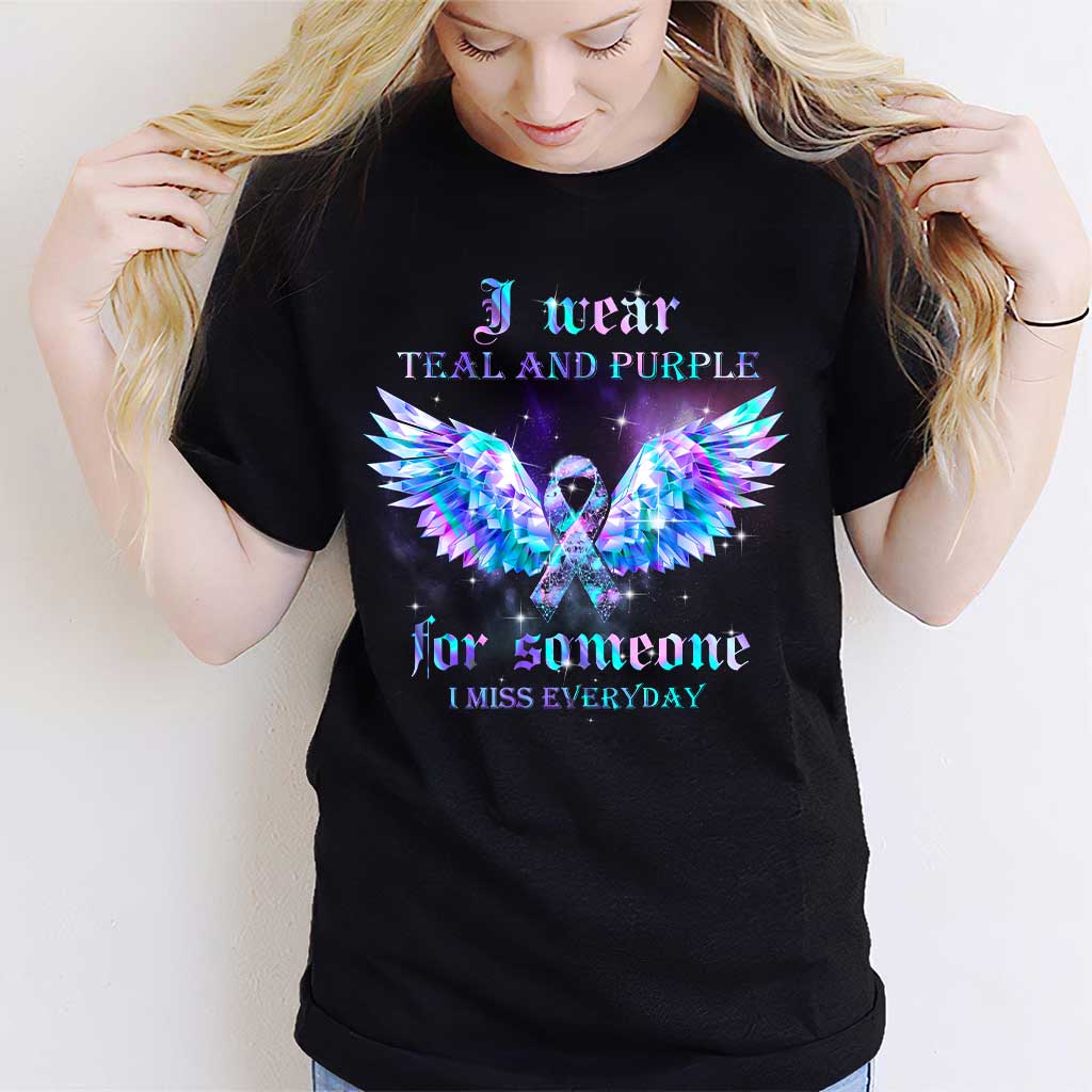 Wear Teal And Purple - Suicide Prevention Personalized T-shirt and Hoodie