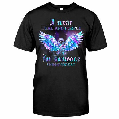 Wear Teal And Purple - Suicide Prevention Personalized T-shirt and Hoodie