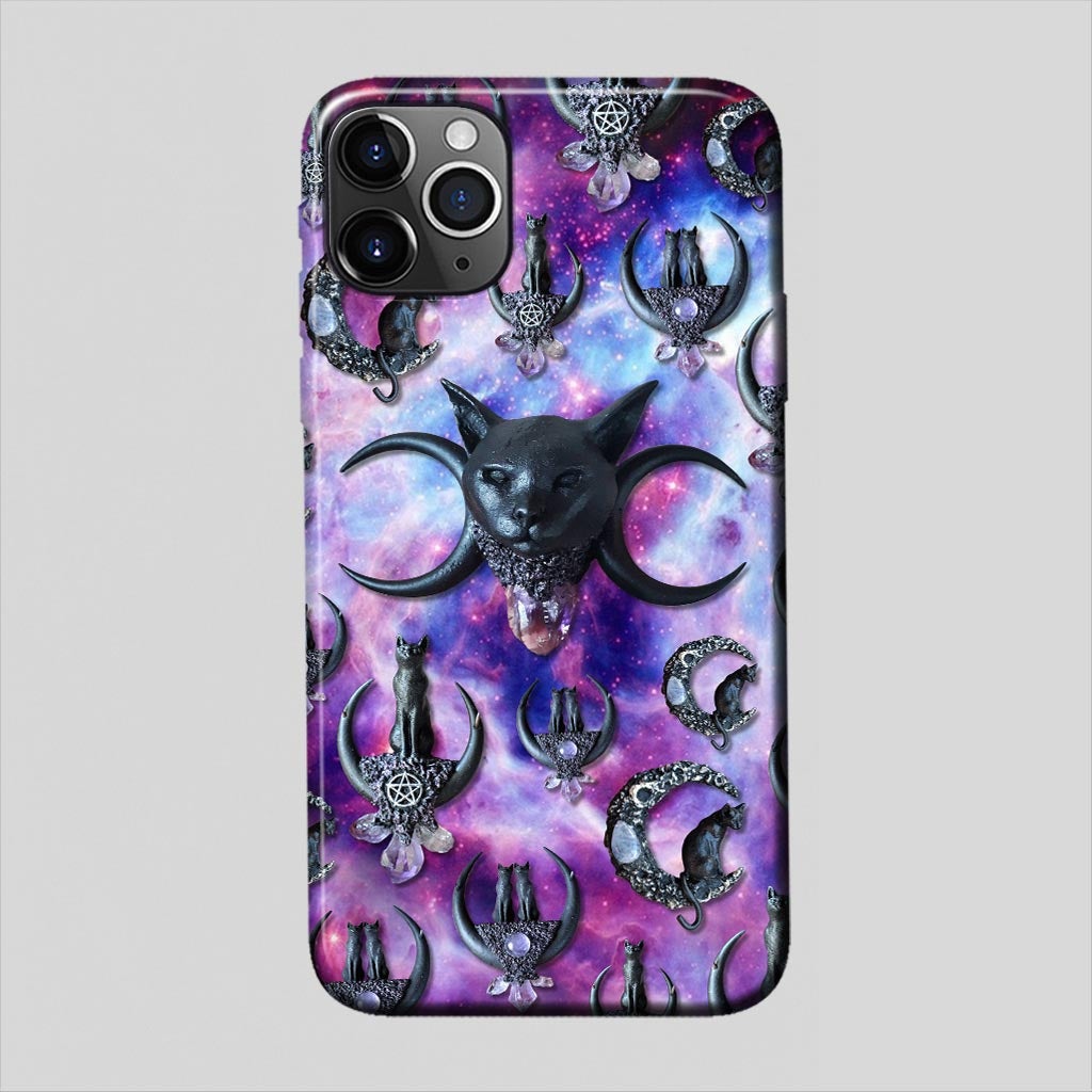 Black Cat And Moon 3D Pattern Printed Phone Case