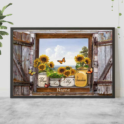 You Are My Sunshine - Sunflower Personalized Poster