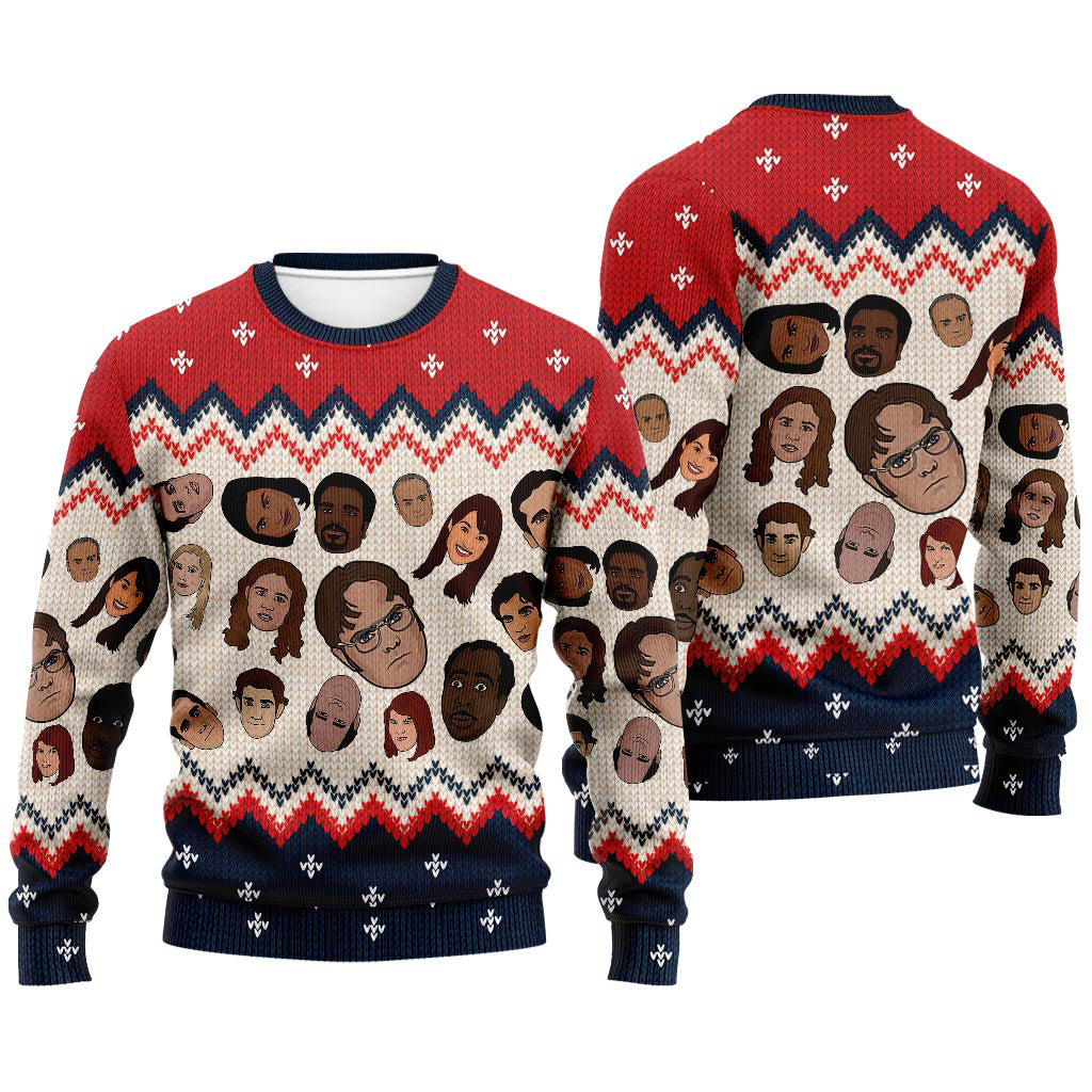 World's Best Boss - Personalized Christmas Sweater With Faux Wool Pattern Printed