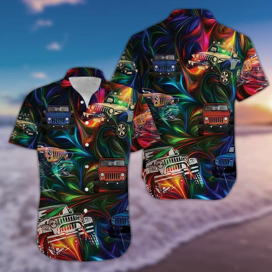 Colorful Light Car Hawaiian Shirt 0523