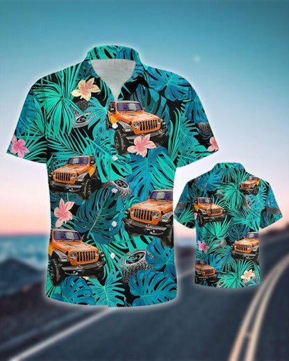 Tropical Pattern Car Hawaiian Shirt 0523