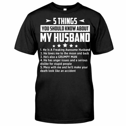 5 Things - Husband And Wife T-shirt And Hoodie 072021