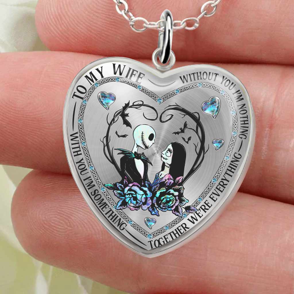 Without You I'm Nothing - Personalized Nightmare Heart Pendant Necklace