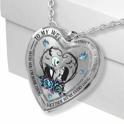 Without You I'm Nothing - Personalized Nightmare Heart Pendant Necklace