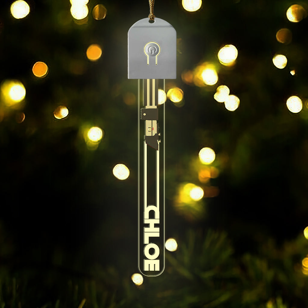 The Force Is Strong With This One - Personalized The Force Shaped Led Acrylic Ornament