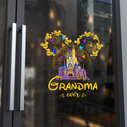 Best Grandma Ever - Personalized Mouse Decal Die Cut