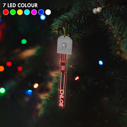 The Force Is Strong With This One - Personalized The Force Shaped Led Acrylic Ornament