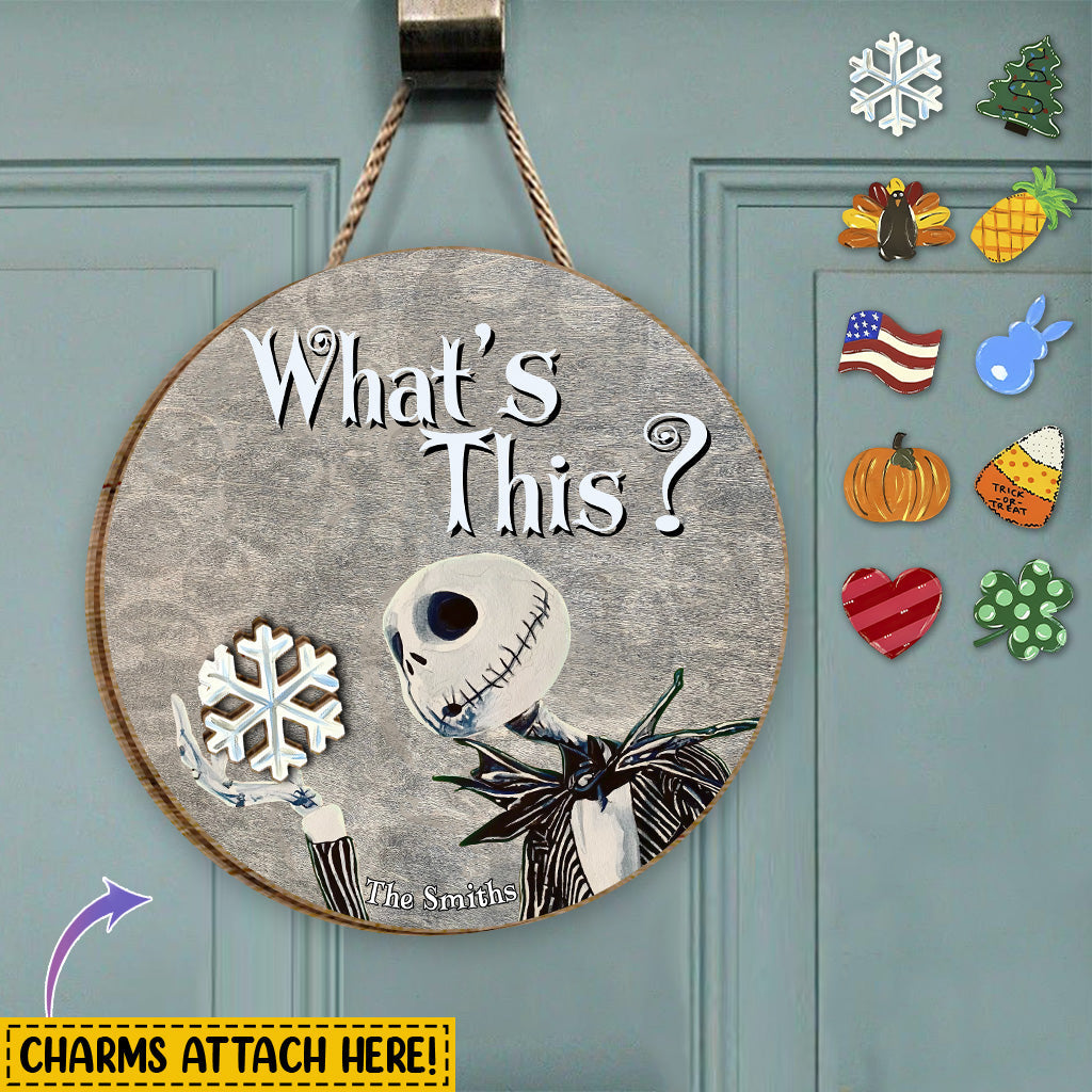 What's This Seasonal Charms - Personalized Nightmare Interchangeable Wood Sign