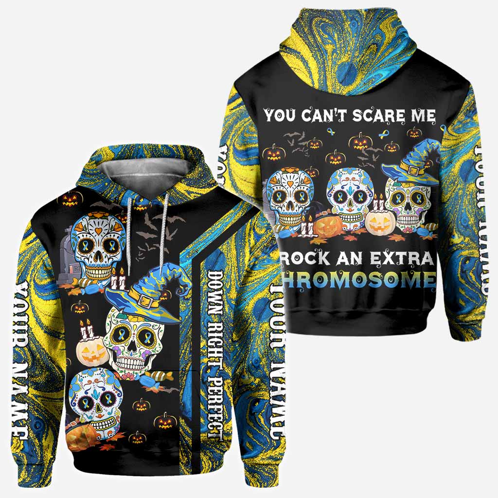 You Can't Scare Me - Down Syndrome Awareness Personalized All Over T-shirt and Hoodie