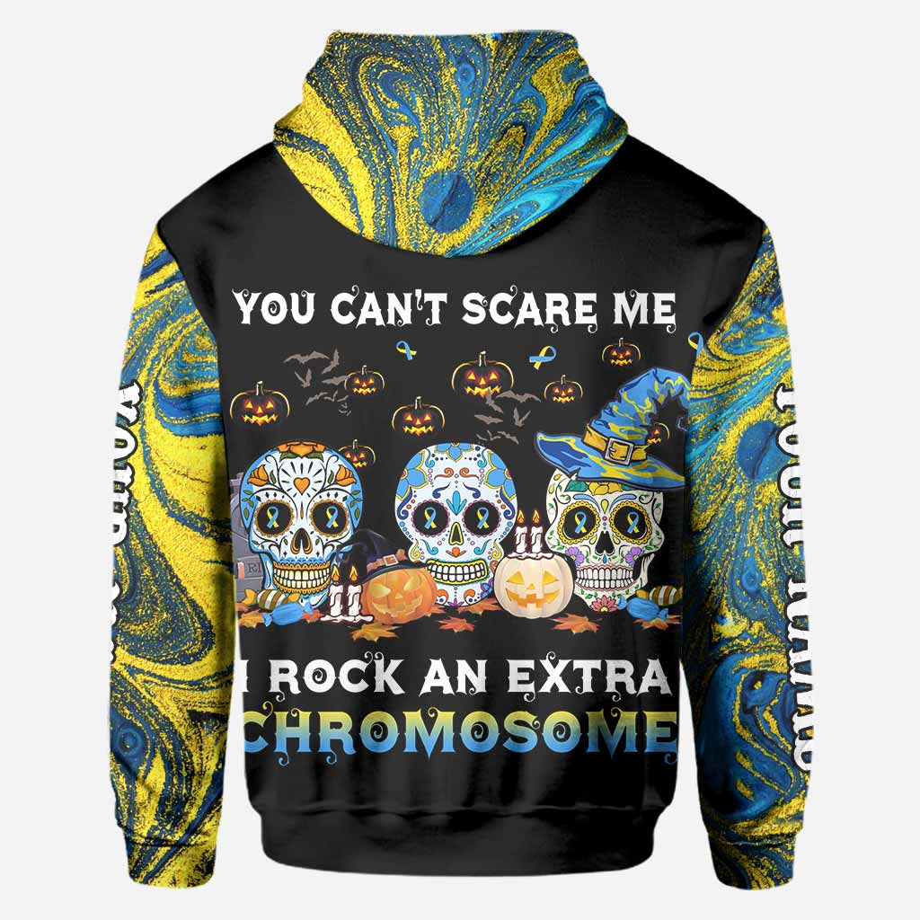 You Can't Scare Me - Down Syndrome Awareness Personalized All Over T-shirt and Hoodie