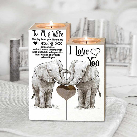 To My Wife - Elephant Candle Holder