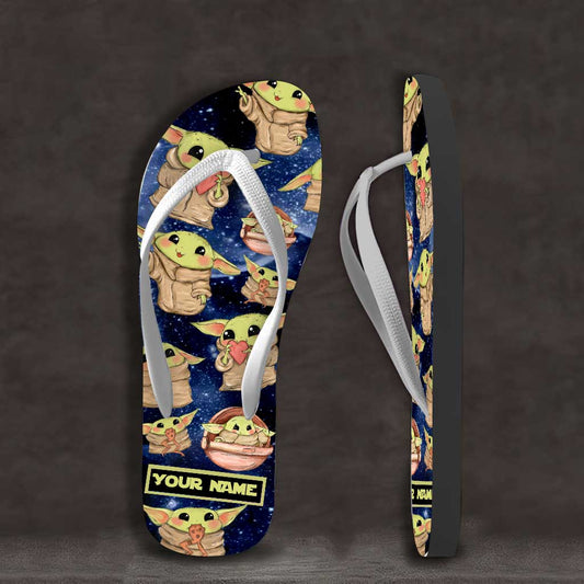 Too Cute I Am - Personalized The Force Flip Flops