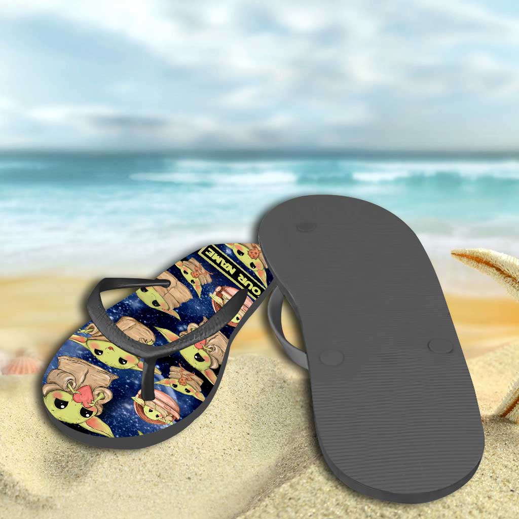 Too Cute I Am - Personalized The Force Flip Flops