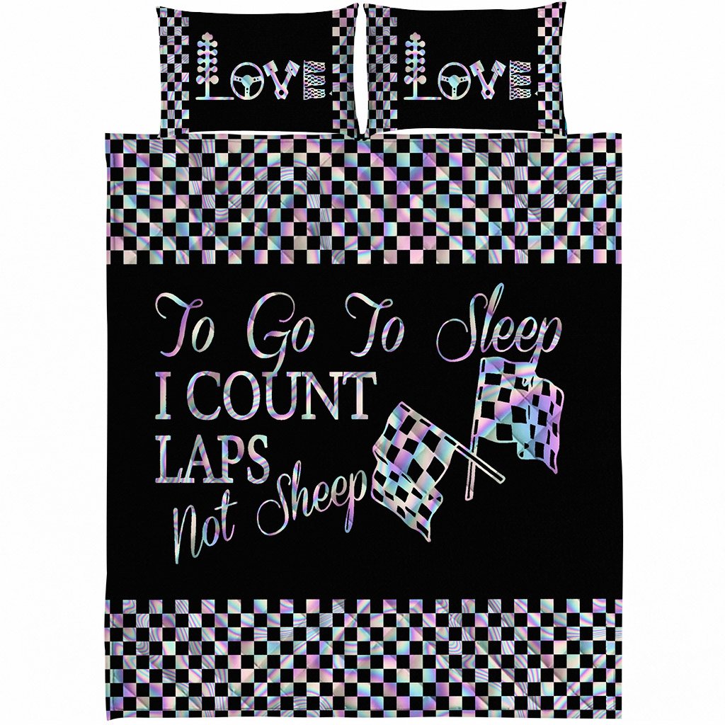 To Go To Sleep - Racing Quilt Bed Set