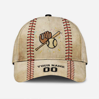 Baseball Personalized Leather Pattern Print Classic Cap