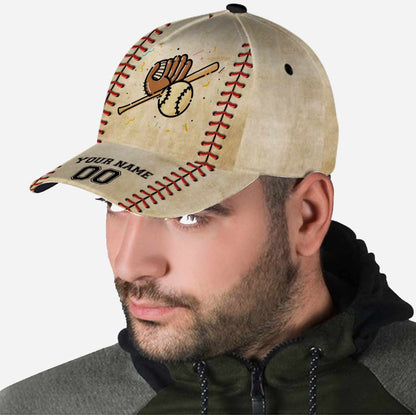 Baseball Personalized Leather Pattern Print Classic Cap