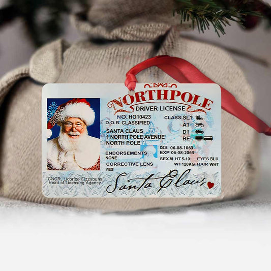 Lost Driving License - Personalized Christmas Father Ornament (Printed On Both Sides)