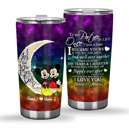 To My Partner In Life - Personalized Couple LGBT Support Tumbler