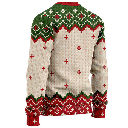 I Don't Even Have A Pla - Personalized Christmas Sweater With Faux Wool Pattern Printed