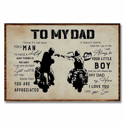 To My Dad  - Biker Poster 062021