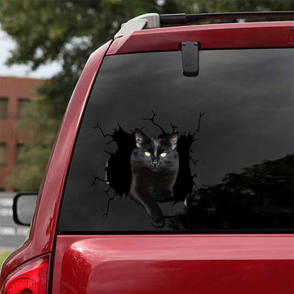 Black Cat Decal Die Cut 062021