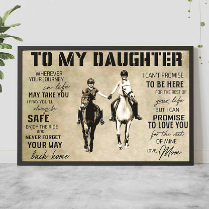 To My Daughter - Horse Poster 062021