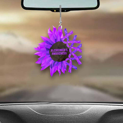 Alzheimer's Awareness Car Ornament (Printed On Both Sides)