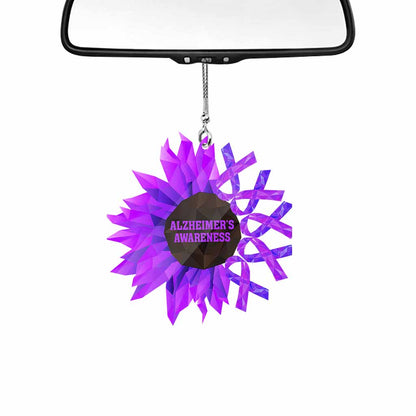 Alzheimer's Awareness Car Ornament (Printed On Both Sides)