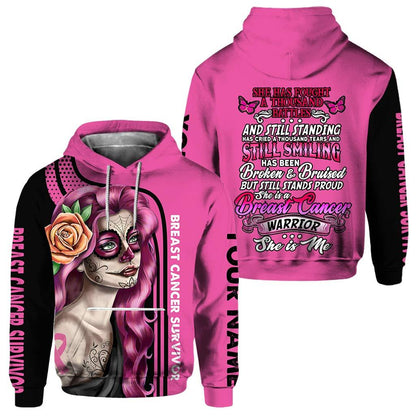 Breast Cancer Survivor - Breast Cancer Awareness Personalized All Over T-shirt and Hoodie