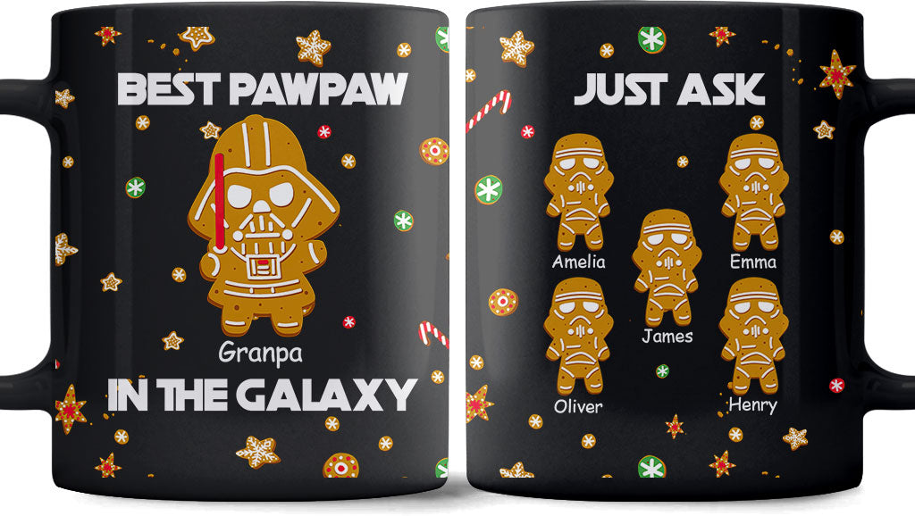 Best Pawpaw In The Galaxy - Personalized Christmas Grandpa Mug