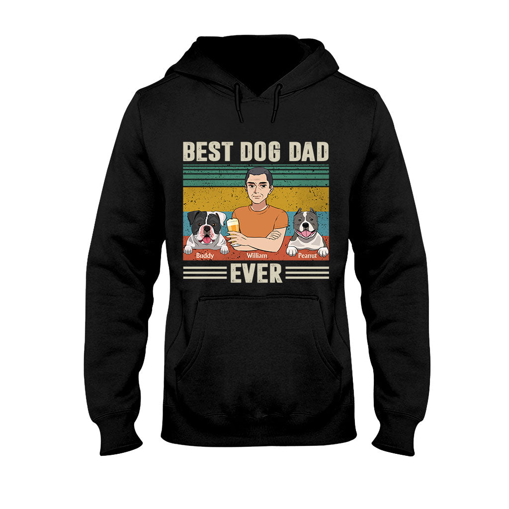 Best Dog Dad Ever - Personalized Father's Day T-shirt and Hoodie