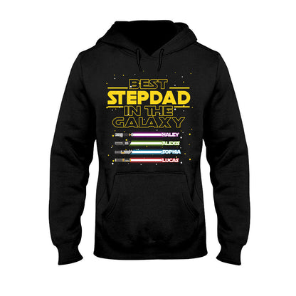 Best Stepdad In The Galaxy - Personalized Father's Day T-shirt and Hoodie