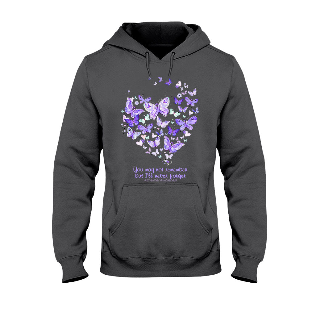 You May Not Remember Purple Butterflies - Alzheimer Awareness T-shirt and Hoodie 1121